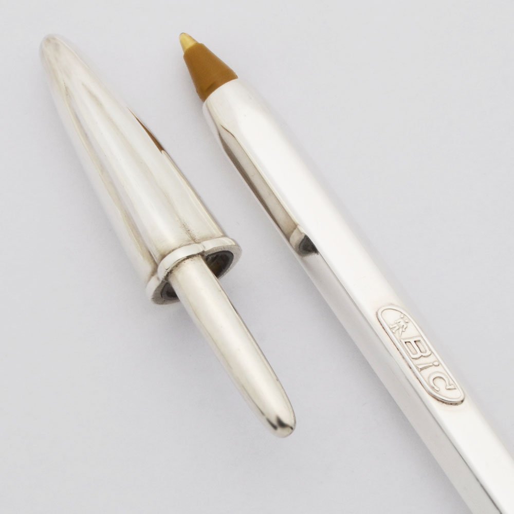 BIC Cristal Ballpoint Pen - Sterling Silver (Near Mint In